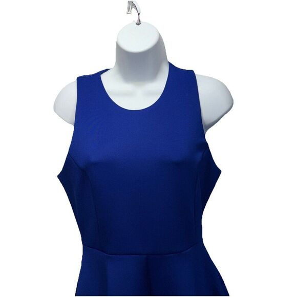 Milly for Design Nation Scuba Skater Dress Size 8 Sapphire Blue Fit and Flare - Picture 4 of 9